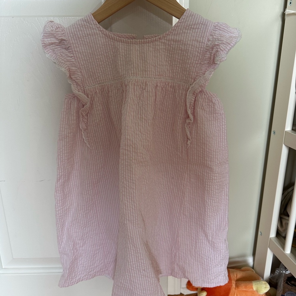 Pink Striped Baby Dress
